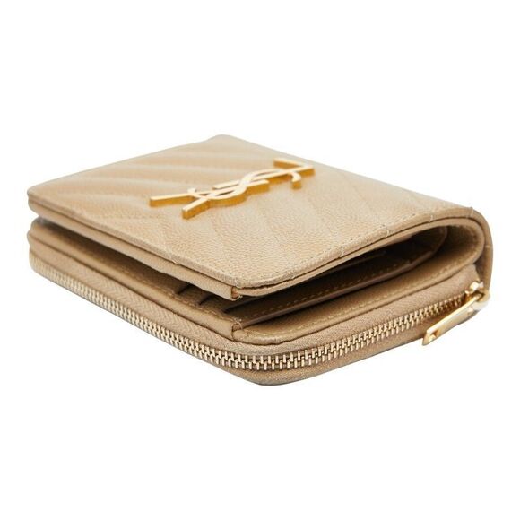 Saint Laurent YSL Monogram 403723 Beige Leather Women's Saint Laurent - Picture 7 of 10